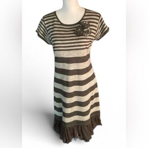 Derhy Sweater dress Grey and black. So sassy.